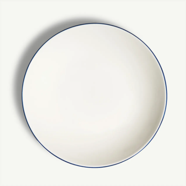 10&quot; Entree Bowl- Set of 4- Blue Rim