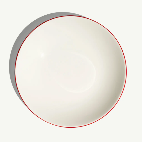10&quot; Entree Bowl- Set of 4- Red Rim