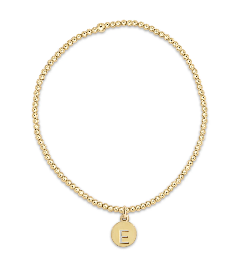ENewton Classic Gold Respect Initial Disc Bracelet