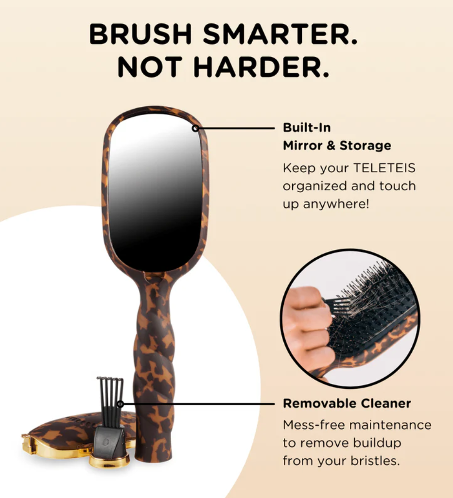 TELETIES- Tortoise Boar Hairbrush