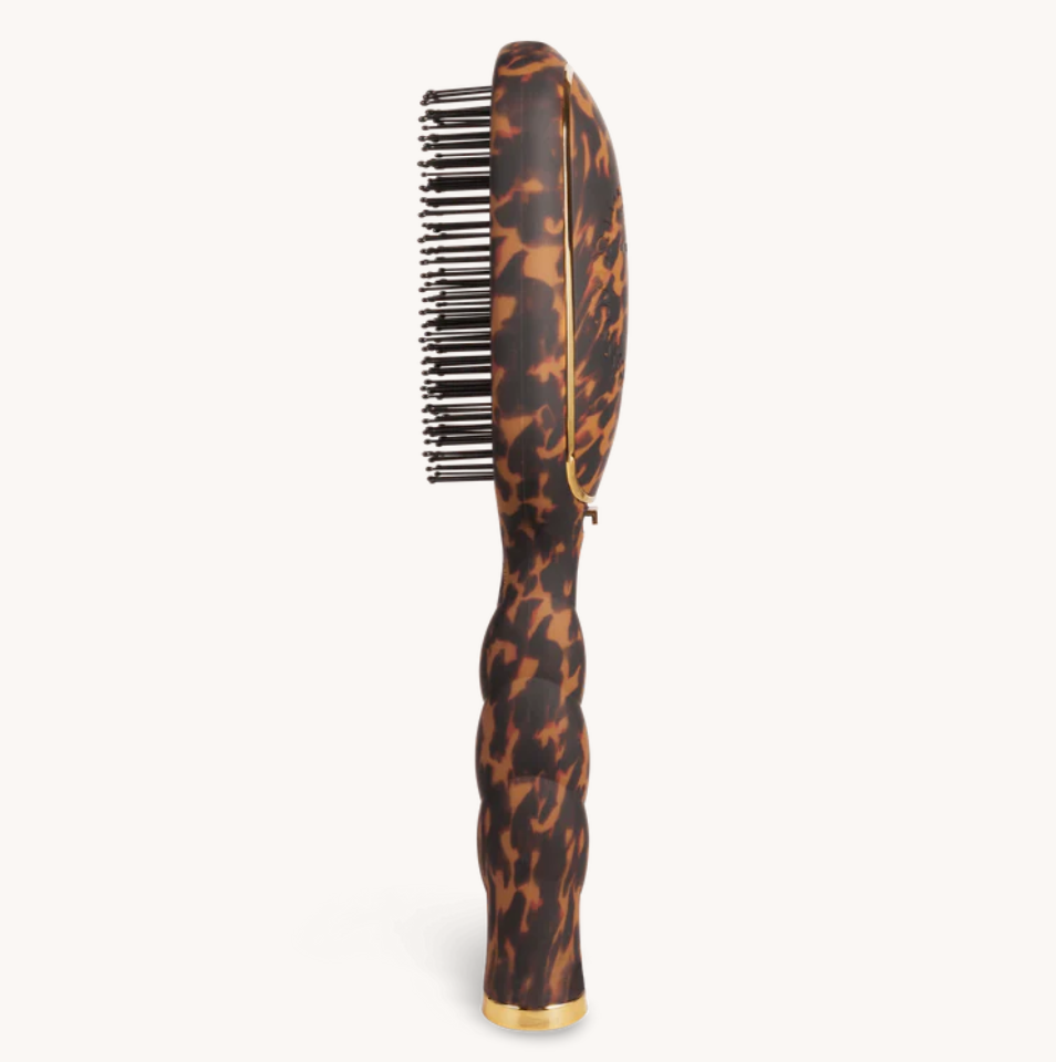TELETIES- Detangler Hair Brush for Thick Hair - Tortoise
