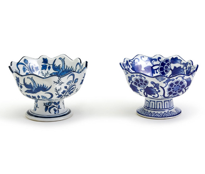 Scalloped Edge Footed Bowl