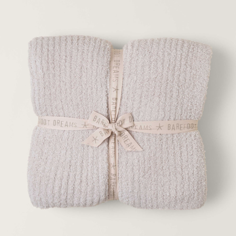 Barefoot Dreams- Ribbed Blanket- Stone