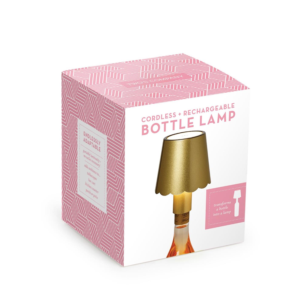 Cordless Scalloped Bottle Lamp