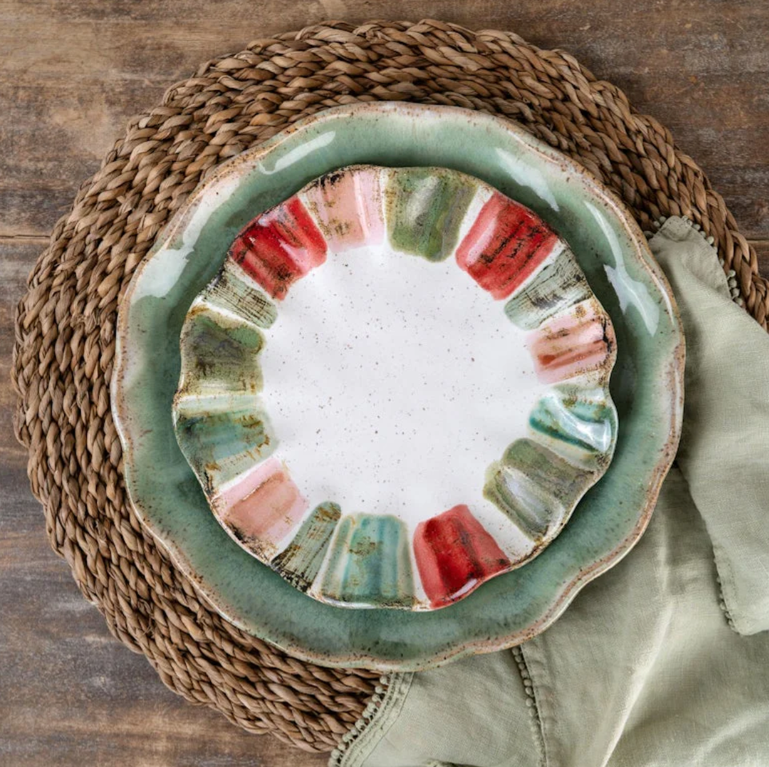 Ruffled Candy Stripe Plate