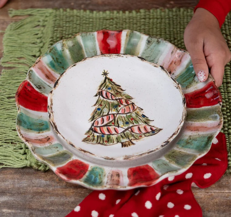 Ribbon Laced Tree Salad Plate