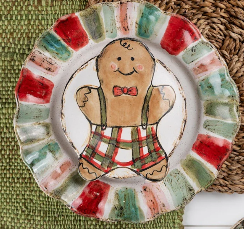 Ginger Bread Dish-Red