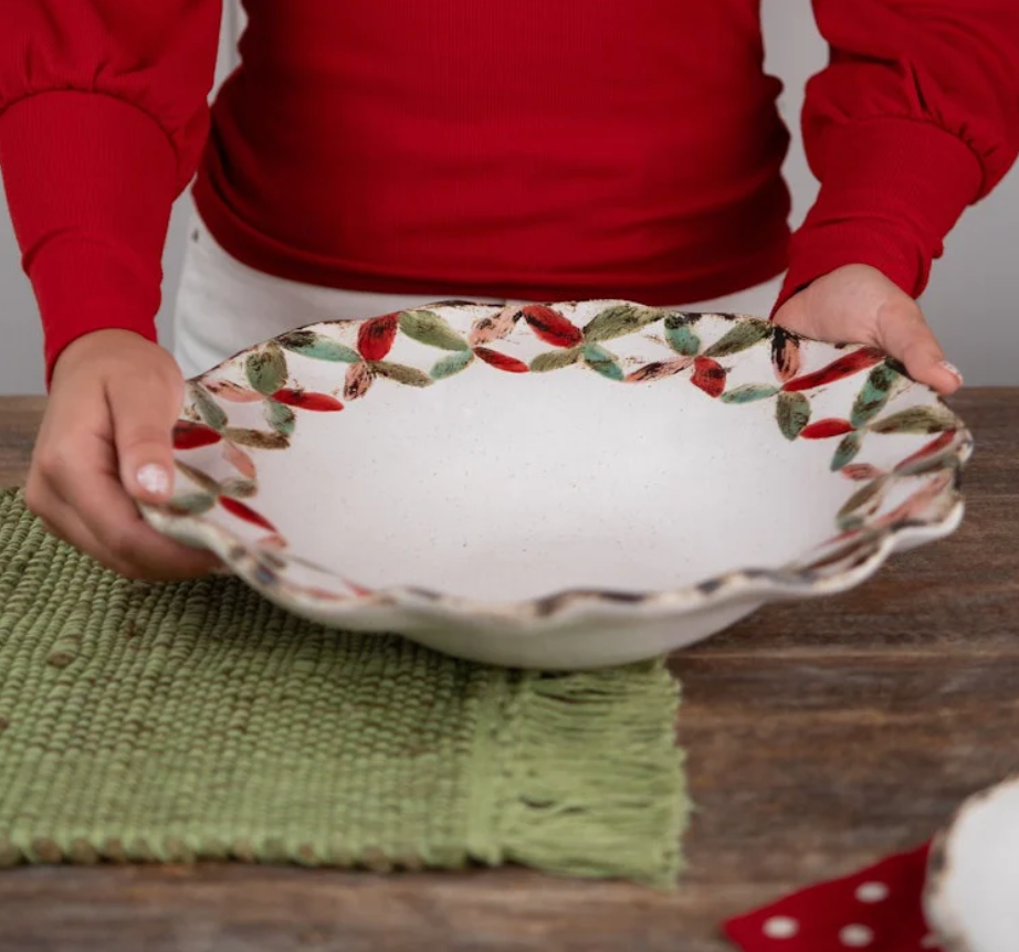 Criss Cross Christmas Bowl