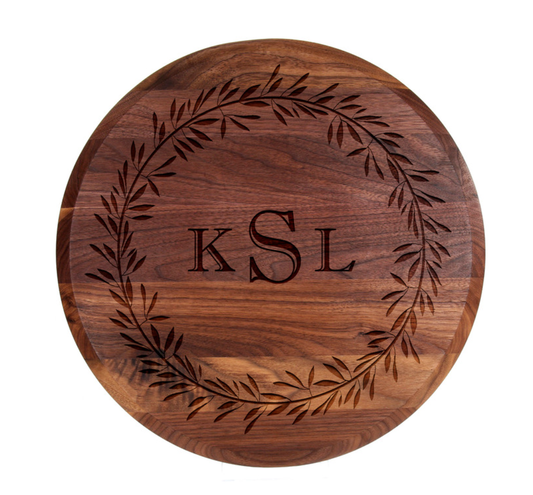 BWB Monogrammed Lazy Susan