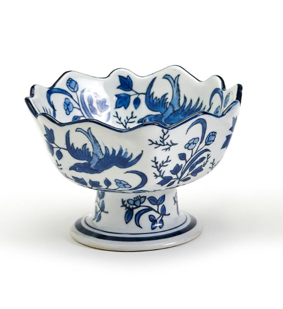 Scalloped Edge Footed Bowl