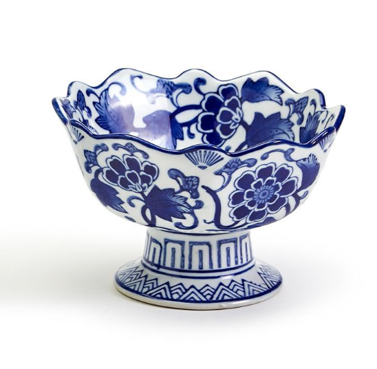 Scalloped Edge Footed Bowl