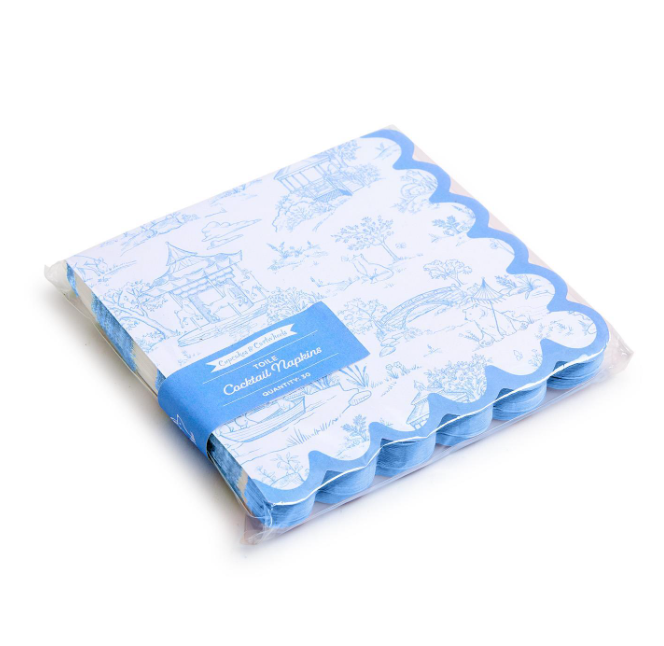 Blue Animal Toile Paper Napkin
