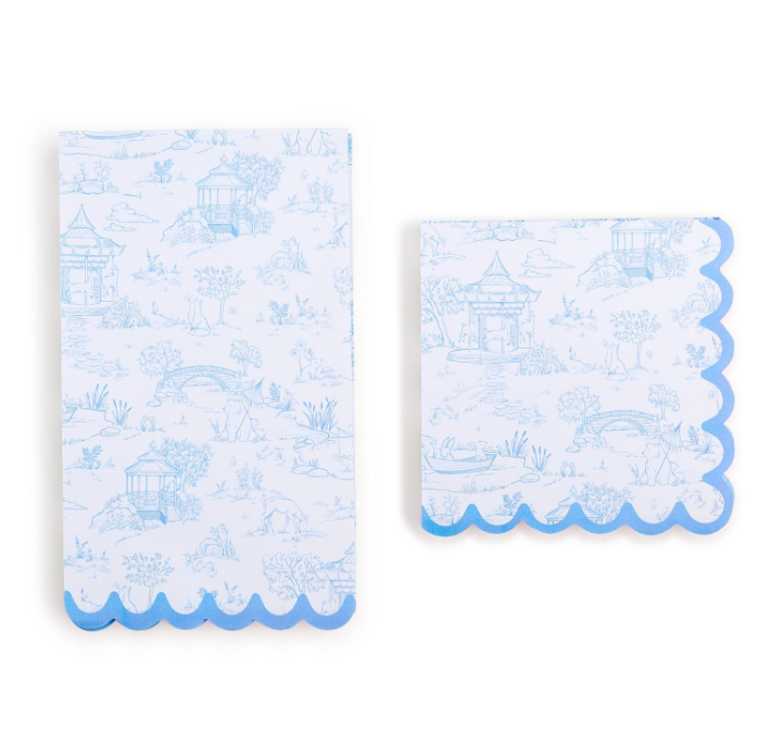 Blue Animal Toile Paper Napkin