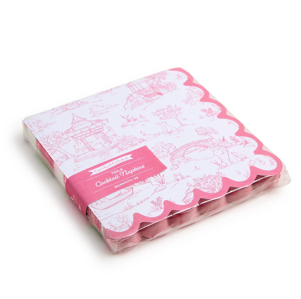 Pink Animal Toile Paper Napkin