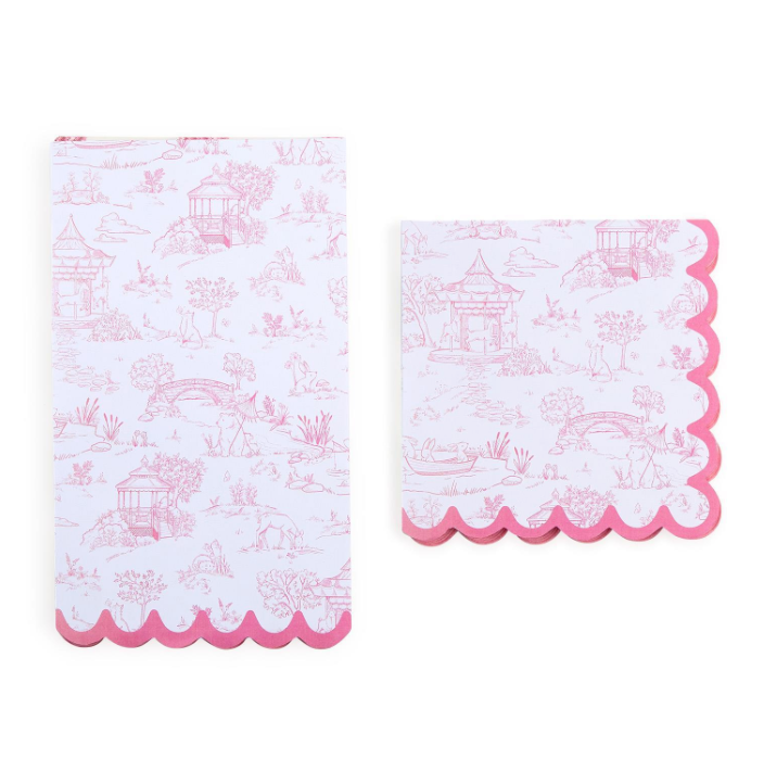 Pink Animal Toile Paper Napkin