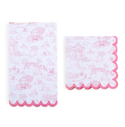 Pink Animal Toile Paper Napkin