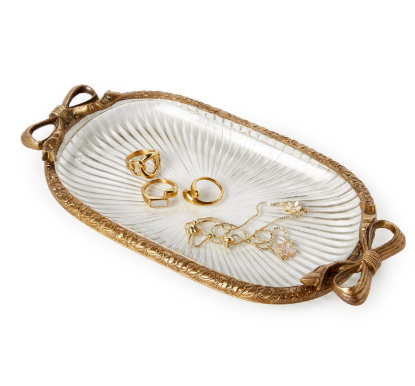 Antique Gold Desk Tray