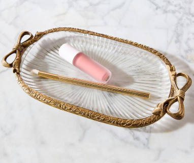 Antique Gold Desk Tray