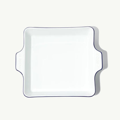 Square Baking Dish-Navy Rim