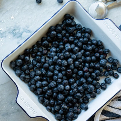 Square Baking Dish-Navy Rim