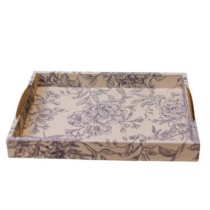 Floral Canvas Tray