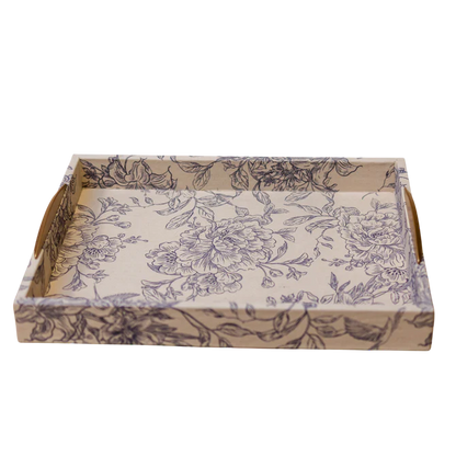 Floral Canvas Tray