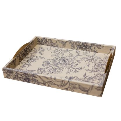 Floral Canvas Tray