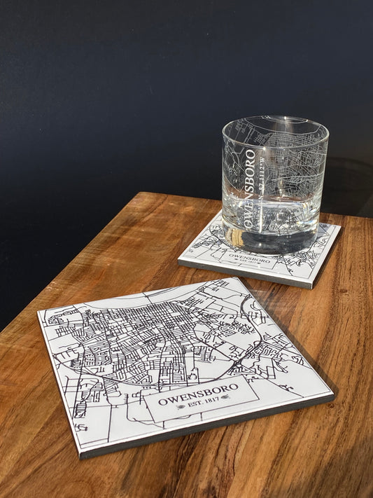 Owensboro Map Coaster Set