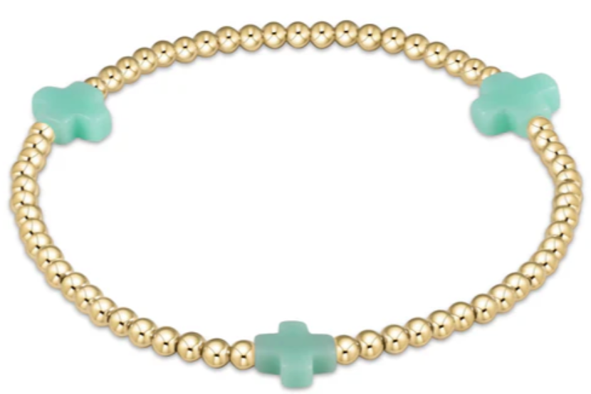 Signature Cross 3mm Turquoise