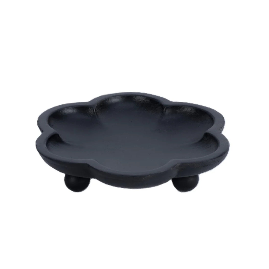 Black Wood Tray w/ Feet