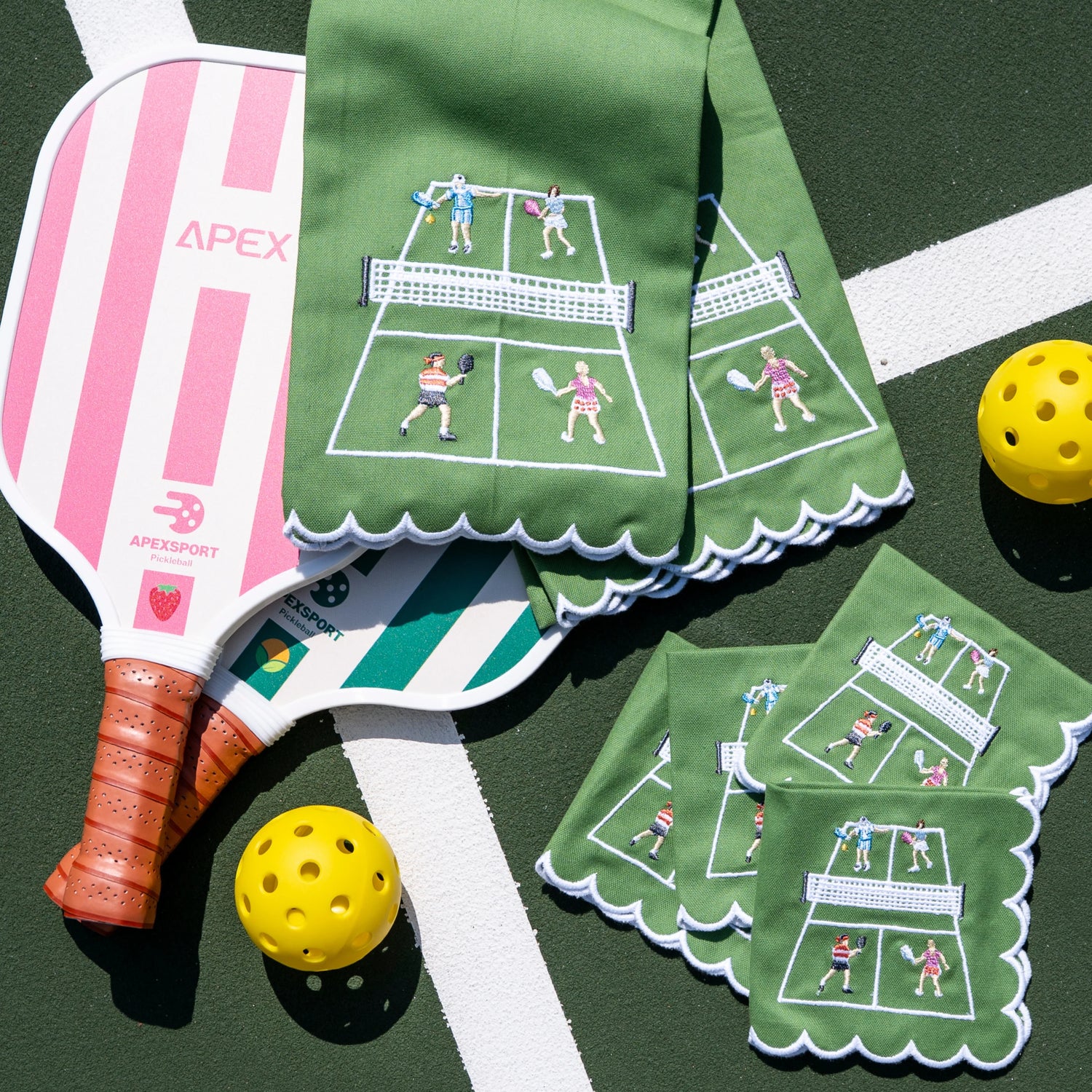 Day at the Courts Tea Towels