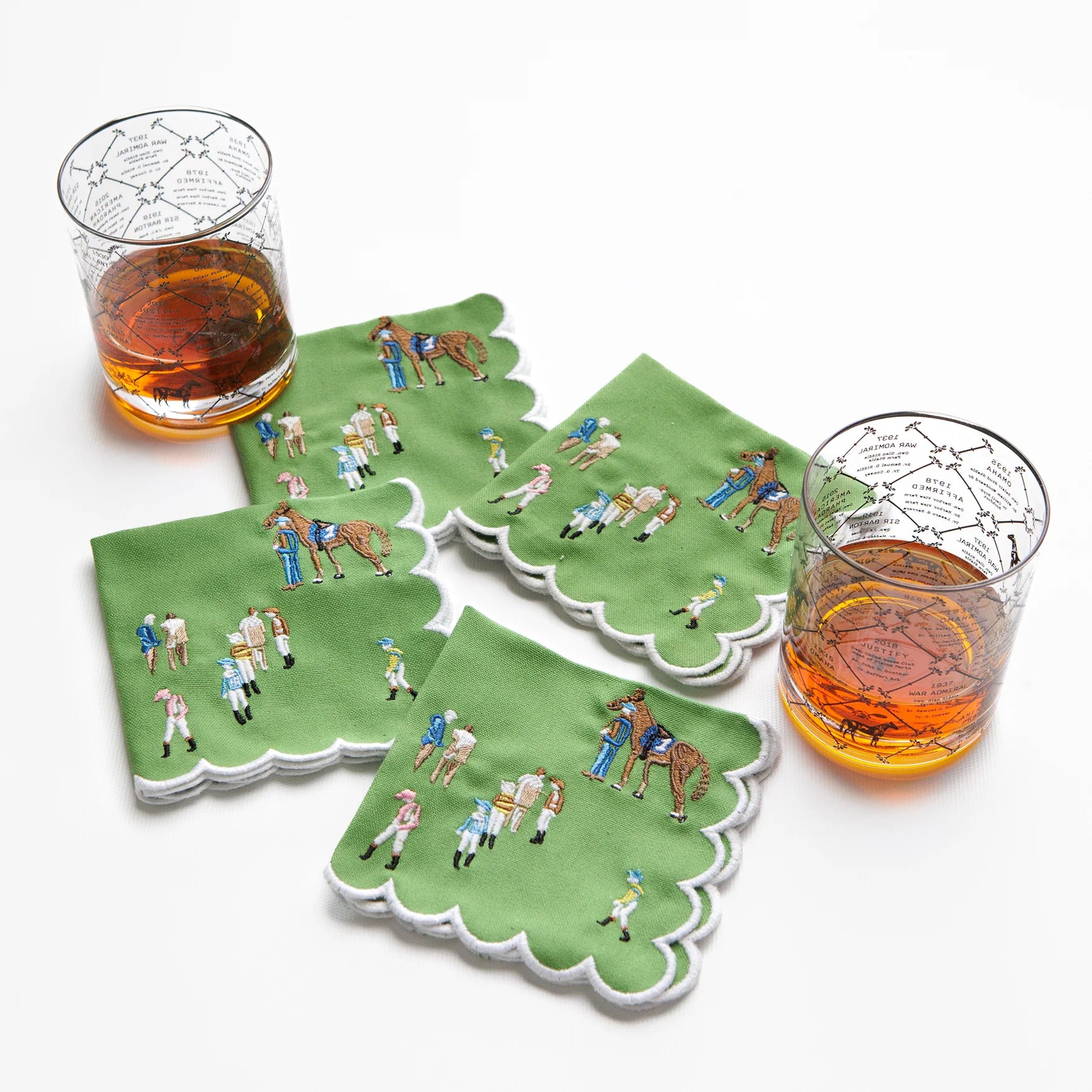 Pomegranate Paddock & Jockeys Napkins - Thumbnail 2