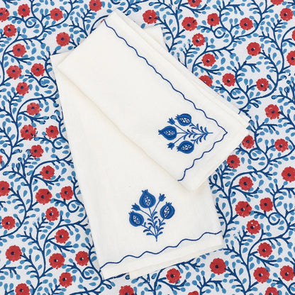 Pomegranate Trio Cobalt Tea Towels