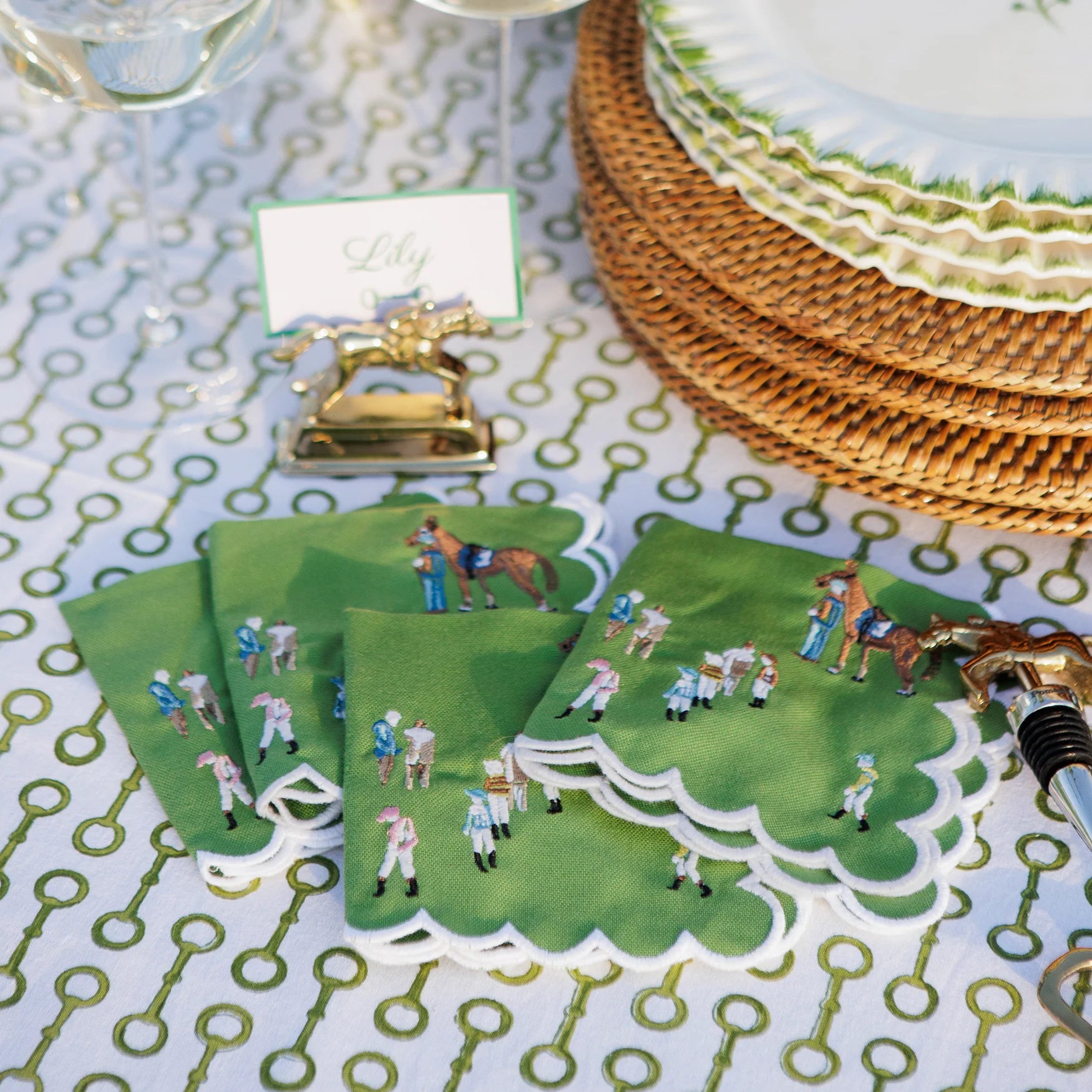 Pomegranate Paddock & Jockeys Napkins - Thumbnail 5