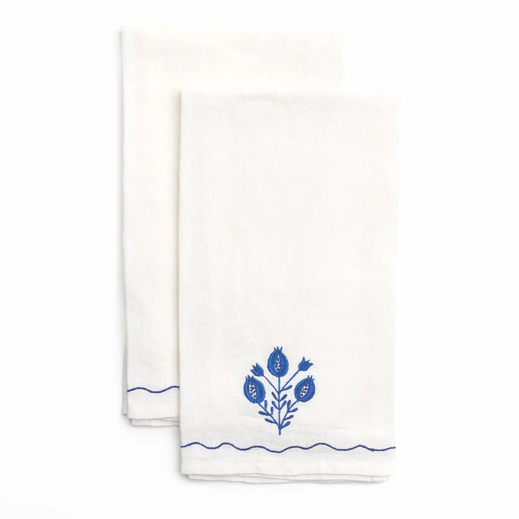 Pomegranate Trio Cobalt Tea Towels