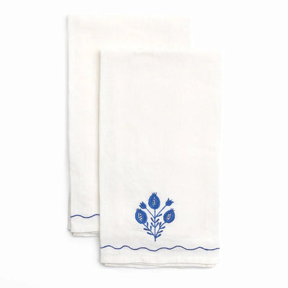 Pomegranate Trio Cobalt Tea Towels
