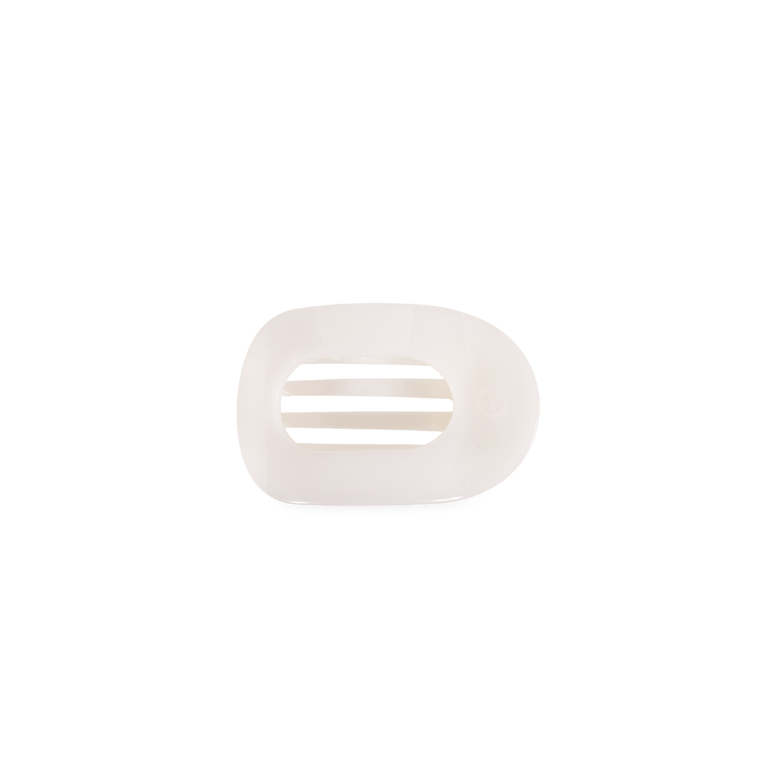 TELETIES - Coconut White | Tiny | Flat Round Clip