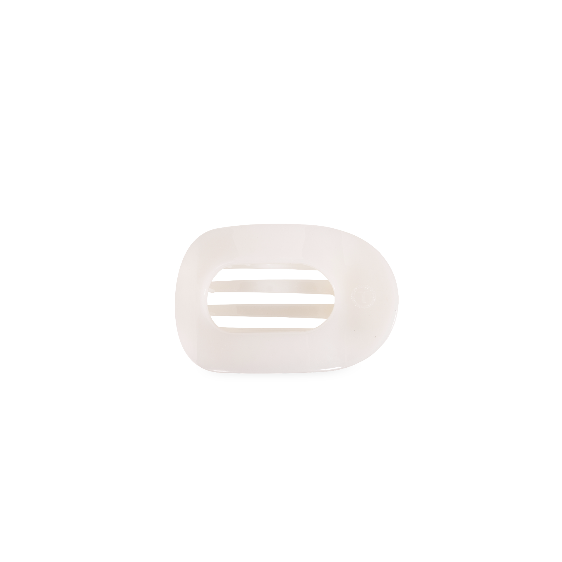 TELETIES - Coconut White | Tiny | Flat Round Clip