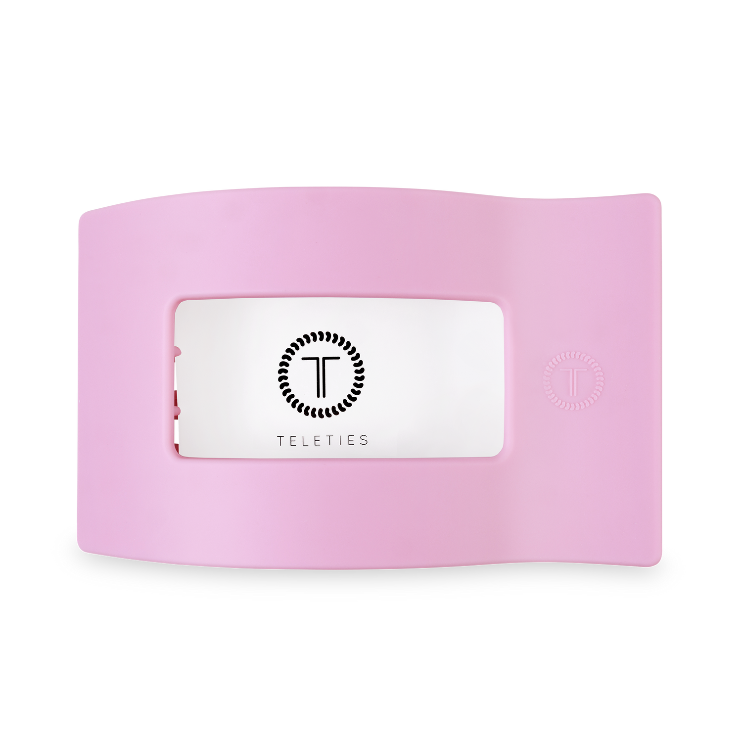 TELETIES - Flat Rectangle Hair Clip | Large | Merry Pinkmas