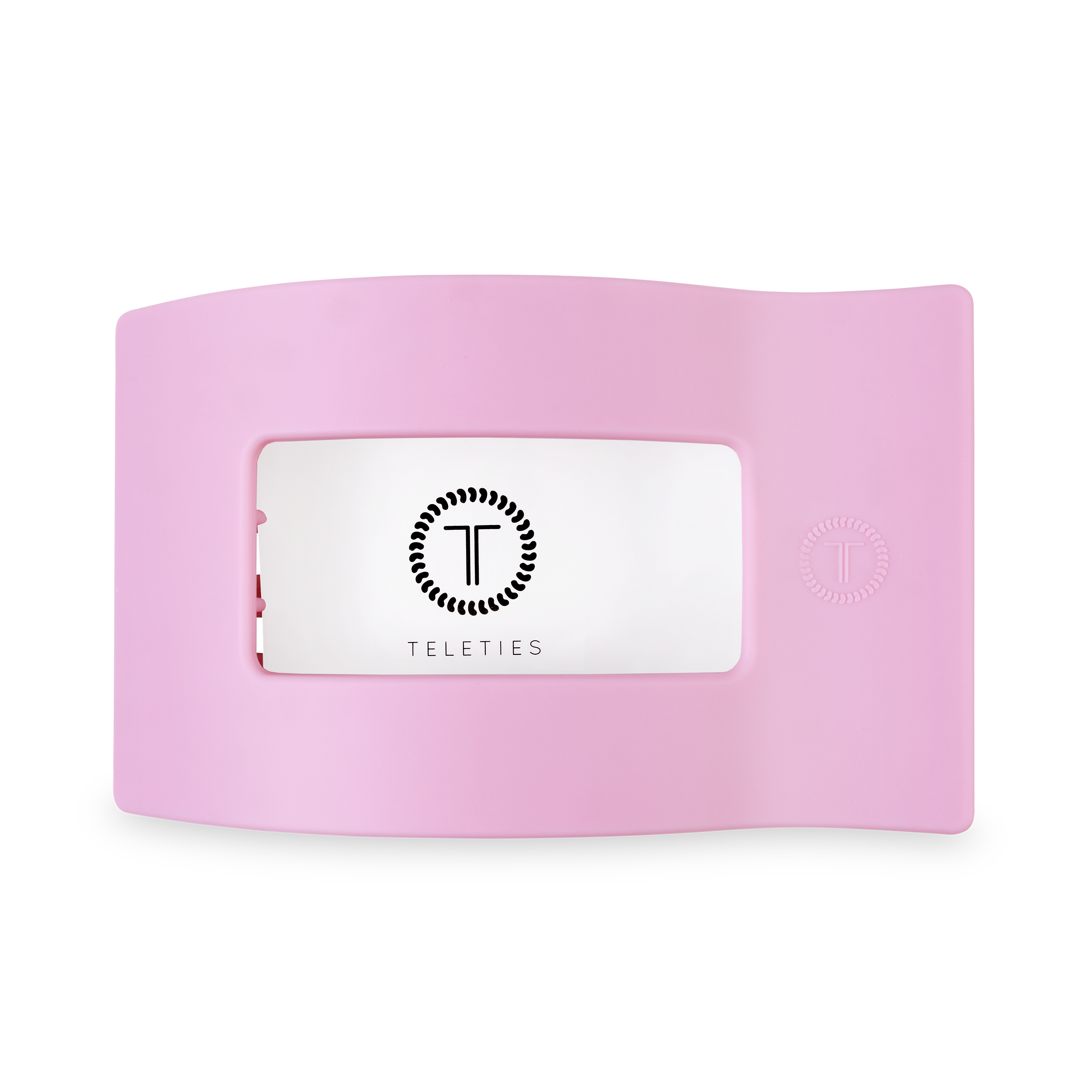 TELETIES - Flat Rectangle Hair Clip | Large | Merry Pinkmas