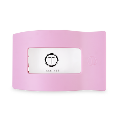 TELETIES - Flat Rectangle Hair Clip | Large | Merry Pinkmas