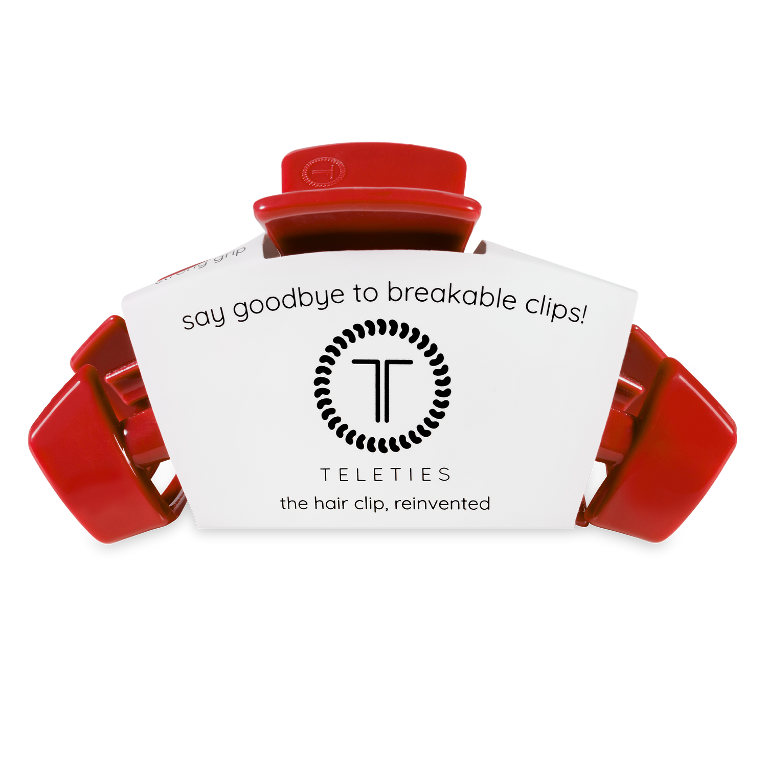 TELETIES - Classic Hair Clip | Large | Red Carpet Ready