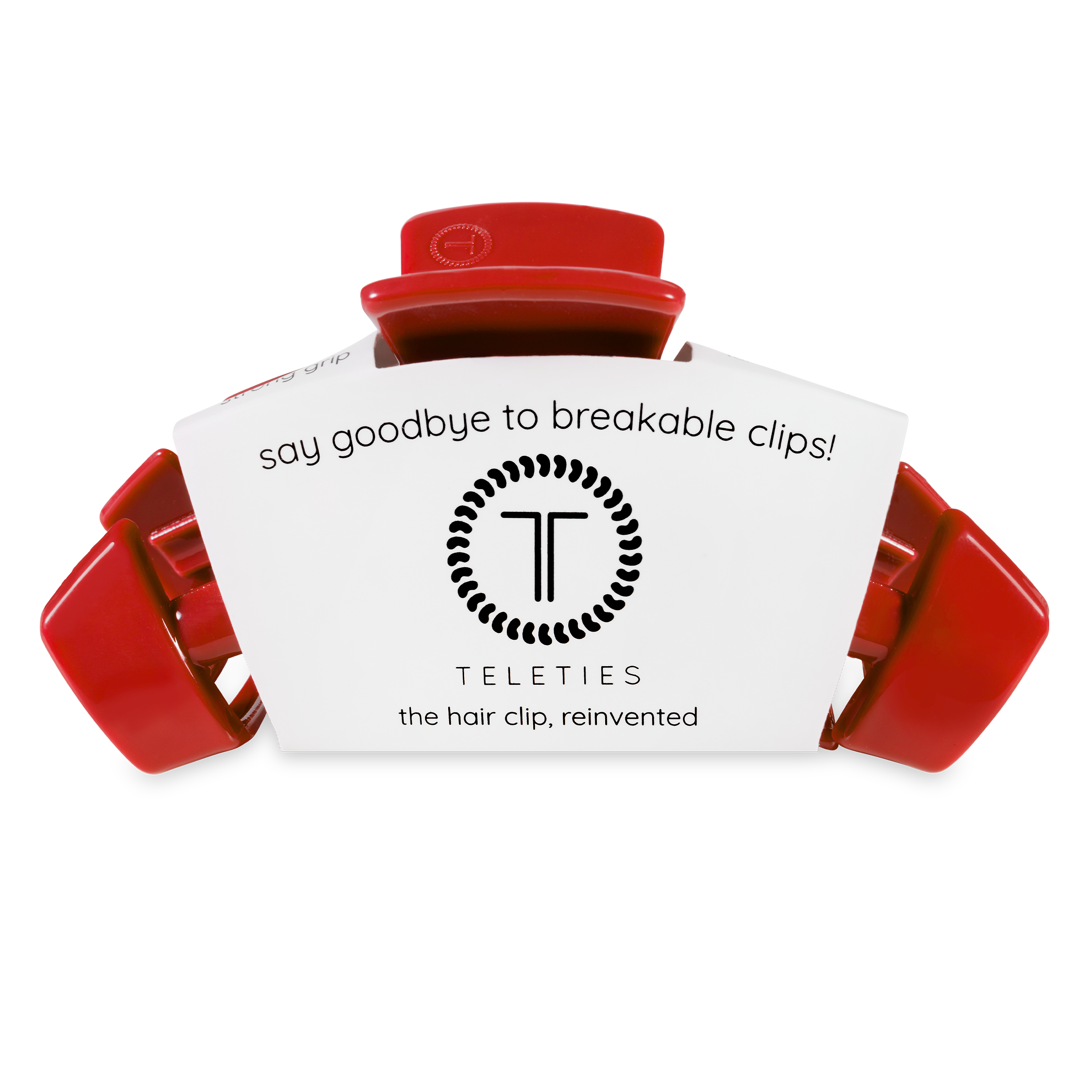 TELETIES - Classic Hair Clip | Large | Red Carpet Ready