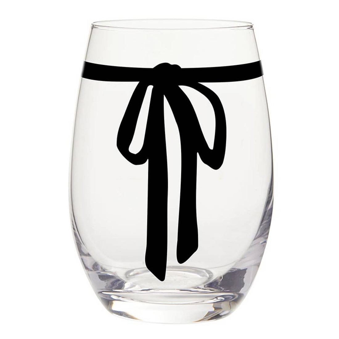 Santa Barbara Design Studio by Creative Brands - Stemless Wine Glass - Black Bow