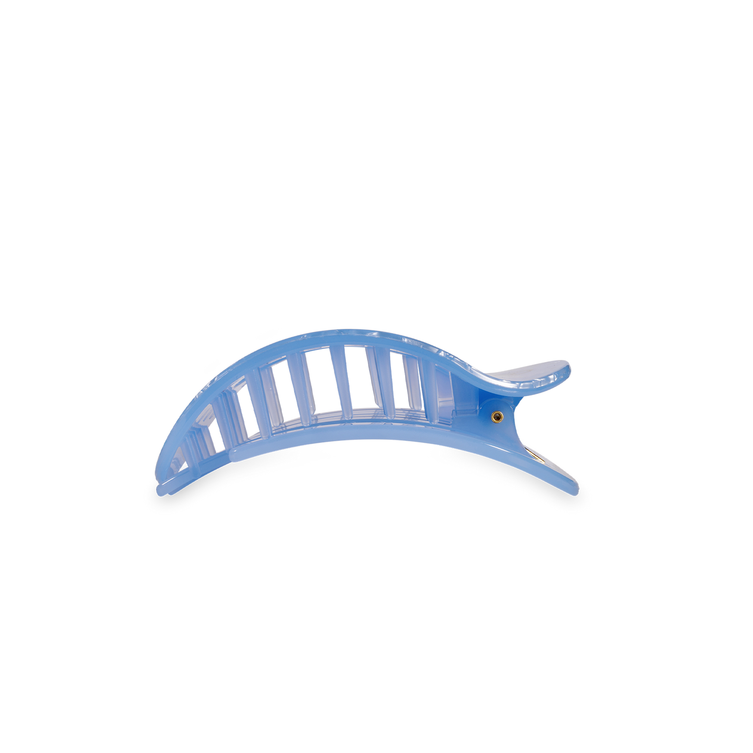 TELETIES - Flat Round Hair Clip | Small | Blue Lagoon