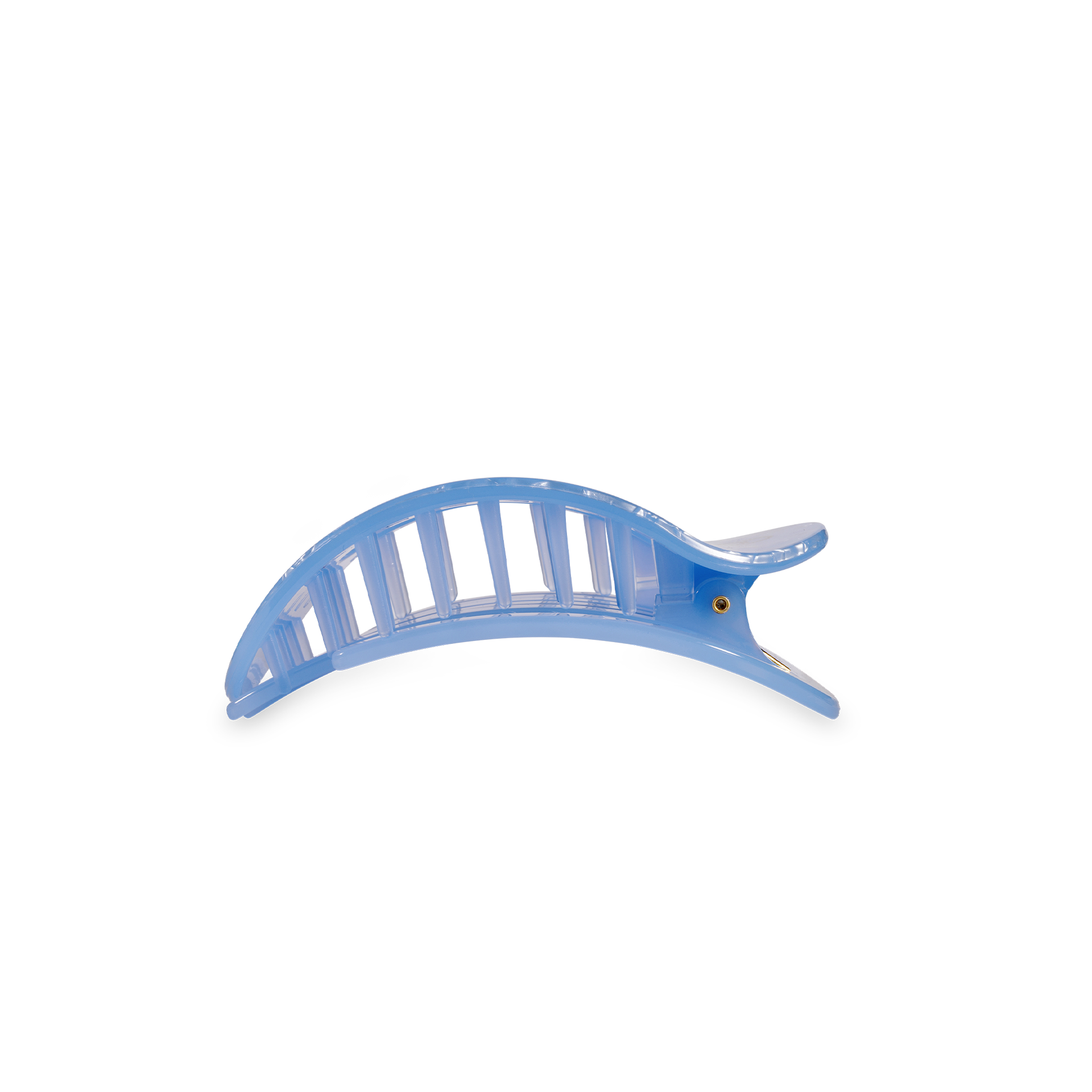 TELETIES - Flat Round Hair Clip | Small | Blue Lagoon