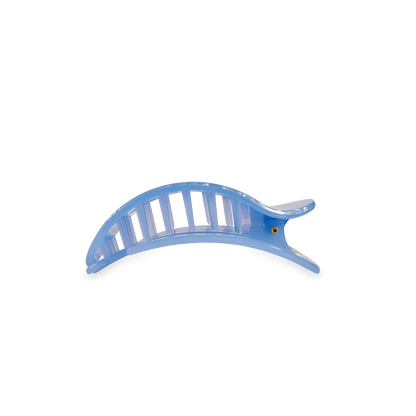 TELETIES - Flat Round Hair Clip | Small | Blue Lagoon