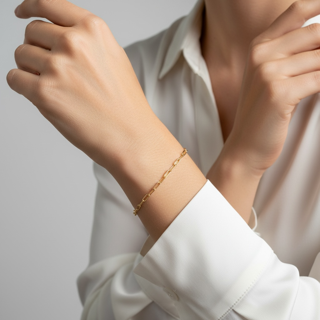 GoldFi - 18k Gold Filled Short Link Paperclip Bracelet