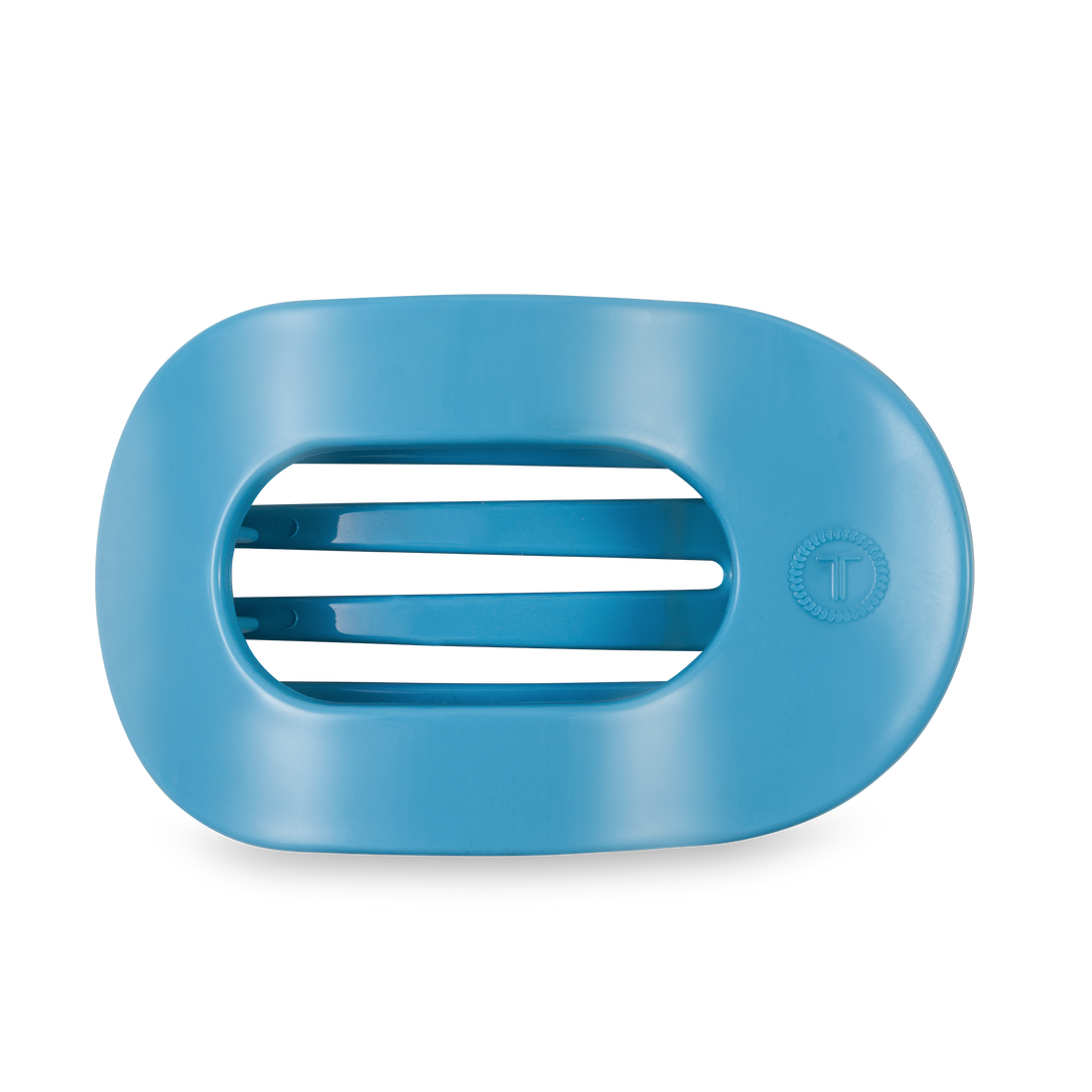 TELETIES - Flat Round Hair Clip | Large | Summer Sky