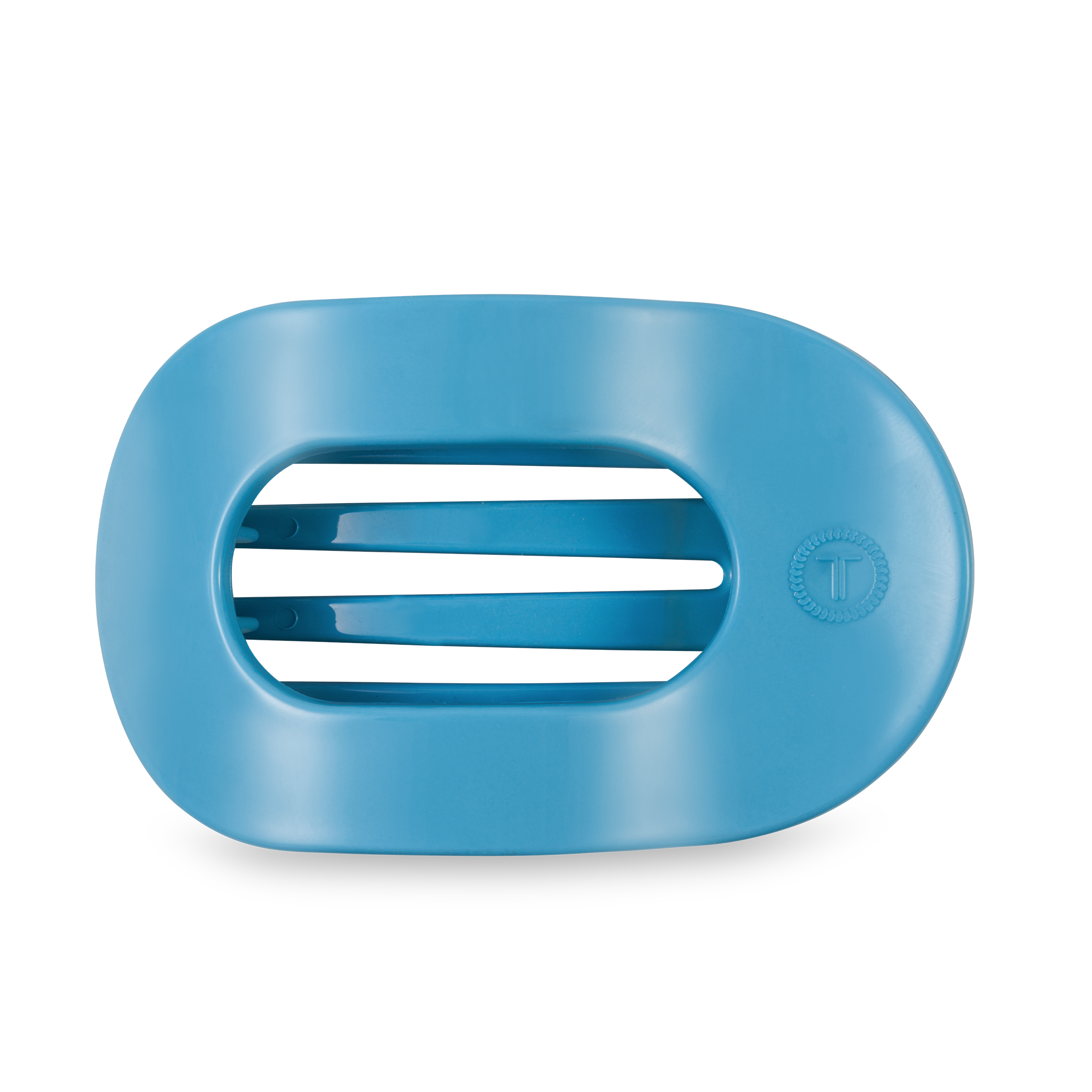 TELETIES - Flat Round Hair Clip | Large | Summer Sky